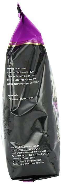 Brown Gold 100% Peruvian Coffee, 12-ounce bag N4