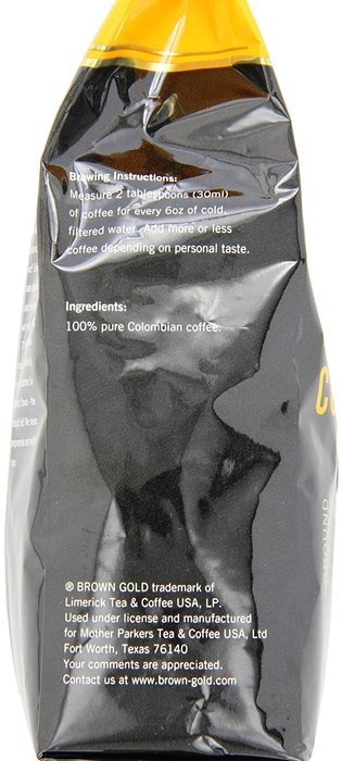 Brown Gold 100% Peruvian Coffee, 12-ounce bag N13