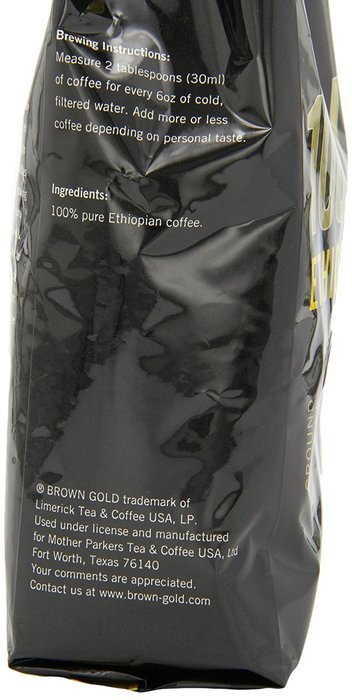 Brown Gold 100% Peruvian Coffee, 12-ounce bag N15