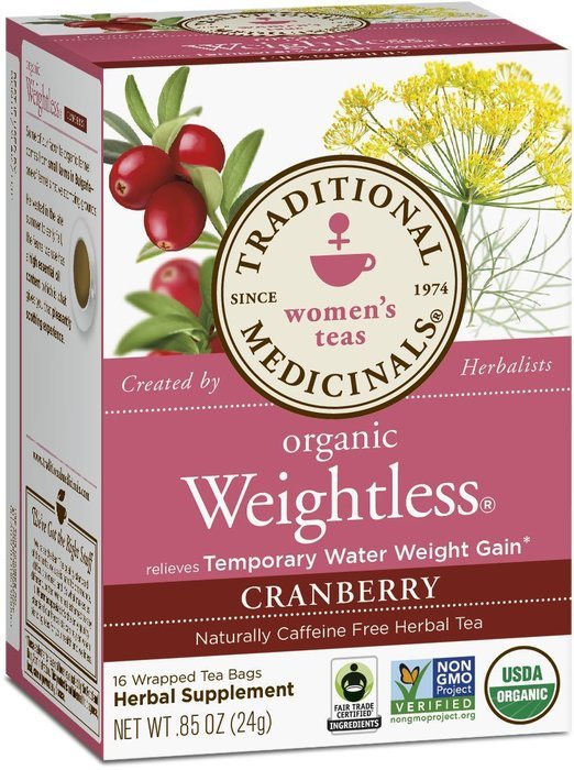 Traditional Medicinals Organic Weightless Cranberry Tea, 16 Tea Bags