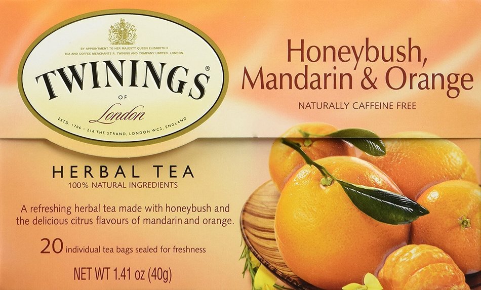 Twinings Herbal Unwind Tea, African Honeybush, Mandarin and Orange, 1.41-Ounce Box (20 Tea Bags)