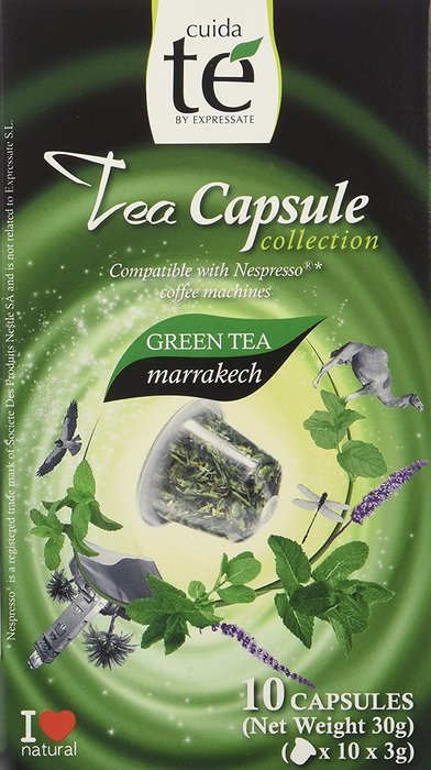 30 Nespresso Compatible Pods - Origen Tea, Marrakech Green Tea, 3 Boxes - 10 Pods / Box