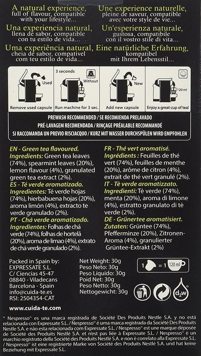 30 Nespresso Compatible Pods - Origen Tea, Marrakech Green Tea, 3 Boxes - 10 Pods / Box N2