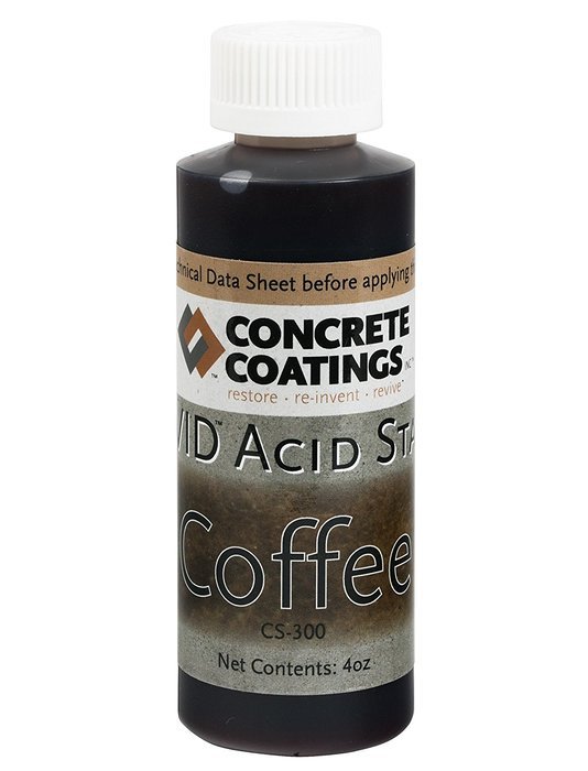 VIVID Acid Stain - 4oz - Coffee (Medium Brown With a Slight Red Hue)