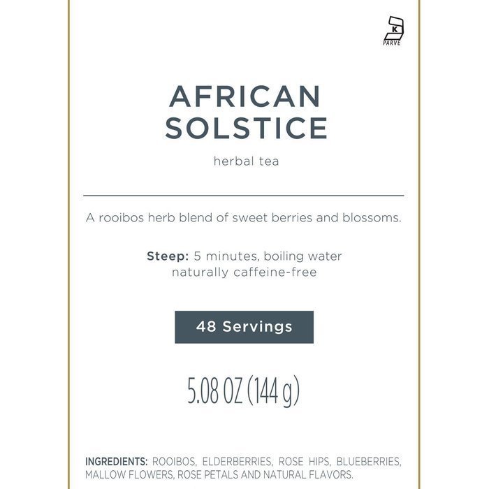Tea Fort&eacute;&reg; BULK PACK African Solstice Herbal Tea, 48 Handcrafted Pyramid Tea Infusers N4