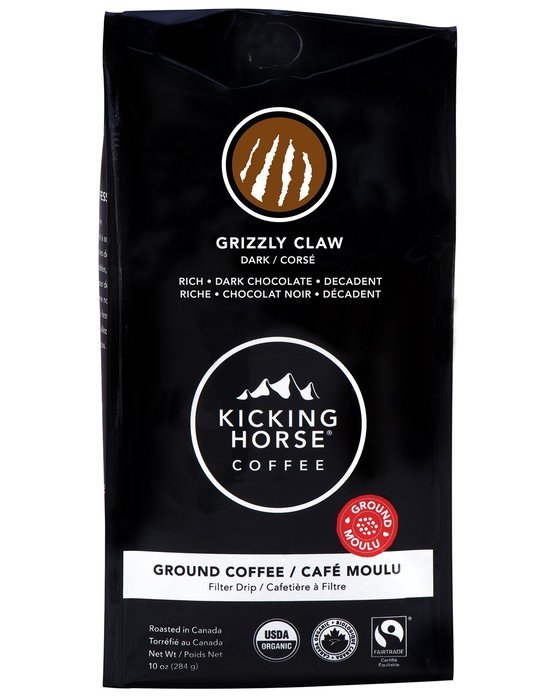 Kicking Horse Coffee, Ground, Grizzly Claw, 10 Ounce