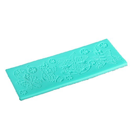 "Christmas Silicone Fondant Lace Mold Bell Candy Cane Candle Sock" shopping