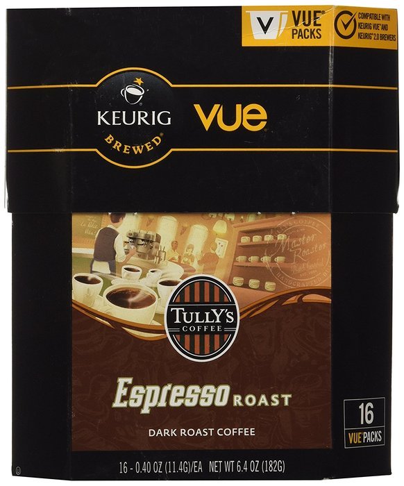 Keurig Vue Pack Tullys Coffee Espresso Roast - 16-pk.