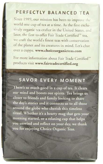 Choice Organic Caffeine Free Chamomile Herbal Tea, 16 Count Box N76