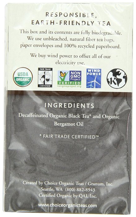 Choice Organic Caffeine Free Chamomile Herbal Tea, 16 Count Box N78