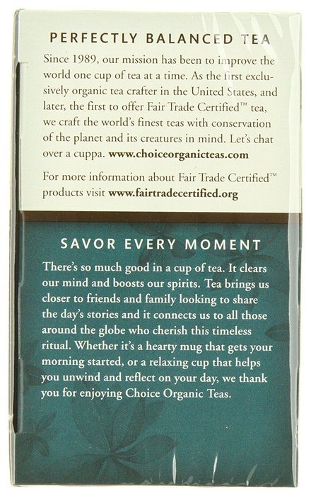 Choice Organic Caffeine Free Chamomile Herbal Tea, 16 Count Box N88