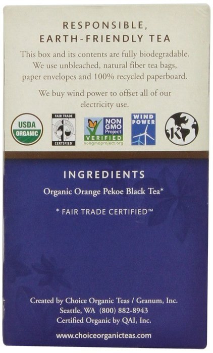 Choice Organic Caffeine Free Chamomile Herbal Tea, 16 Count Box N95