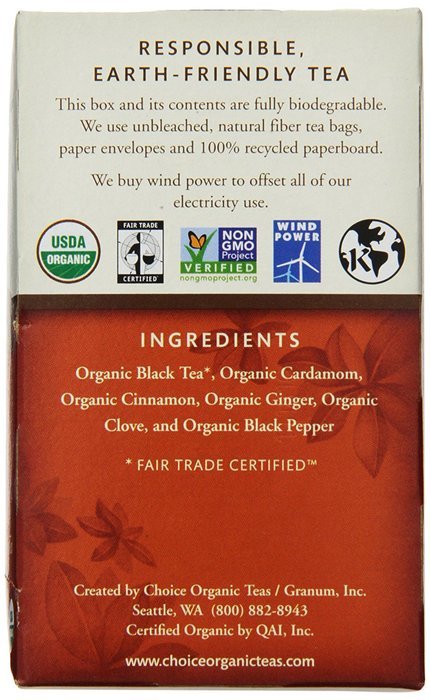Choice Organic Caffeine Free Chamomile Herbal Tea, 16 Count Box N107