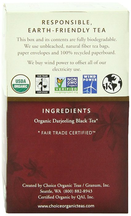 Choice Organic Caffeine Free Chamomile Herbal Tea, 16 Count Box N118