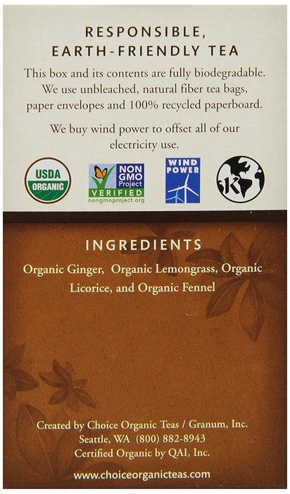 Choice Organic Caffeine Free Chamomile Herbal Tea, 16 Count Box N138