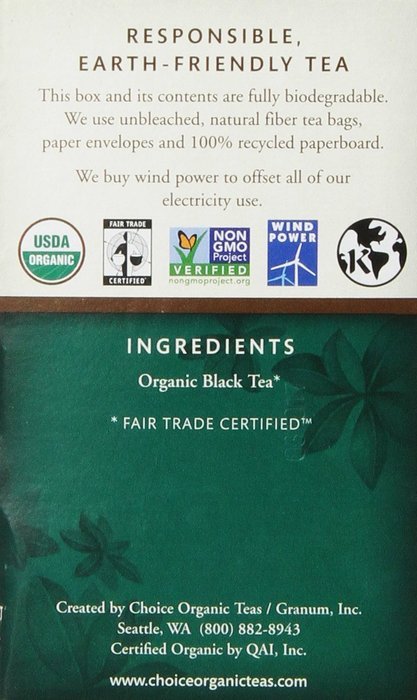 Choice Organic Caffeine Free Chamomile Herbal Tea, 16 Count Box N144