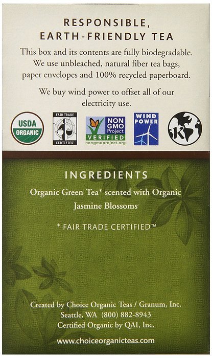 Choice Organic Caffeine Free Chamomile Herbal Tea, 16 Count Box N148