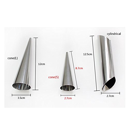 Mangocore 3pcs/lot Stainless steel spiral tube (anode) spiral baked croissants DIY essential Horn baking cake... N2