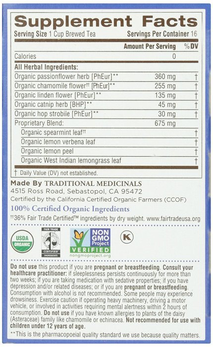 Traditional Medicinals Organic Nighty Night Tea, 16 Tea Bags (Pack of 6) N2