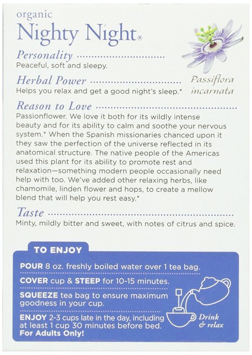 Traditional Medicinals Organic Nighty Night Tea, 16 Tea Bags (Pack of 6) N3