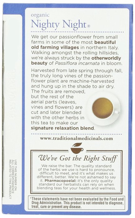 Traditional Medicinals Organic Nighty Night Tea, 16 Tea Bags (Pack of 6) N4