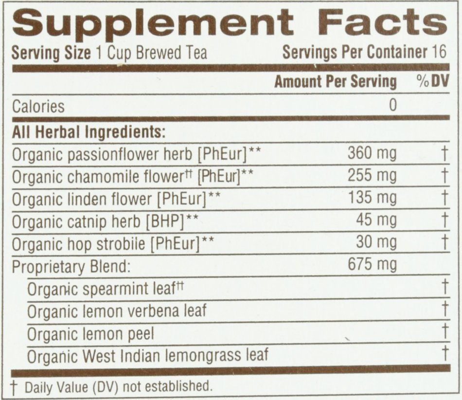 Traditional Medicinals Organic Nighty Night Tea, 16 Tea Bags (Pack of 6) N6
