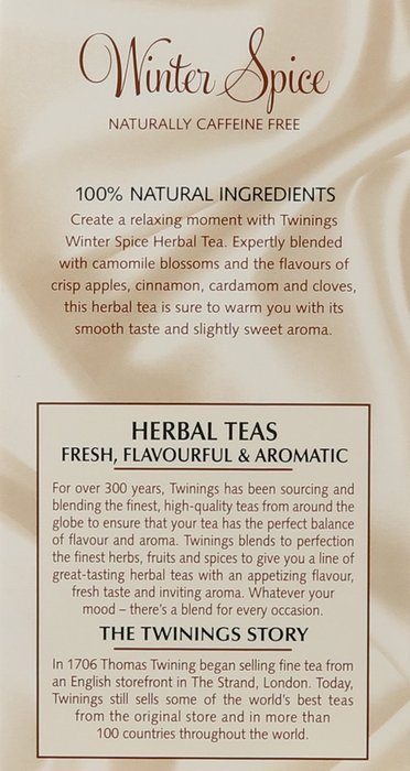 Twinings Herbal Tea, Winter Spice, 20 Count N3