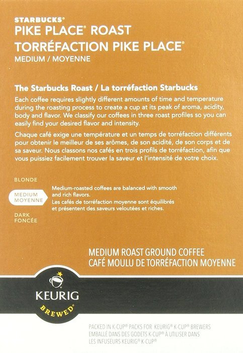 Starbucks Pike Place Torrefaction, K Cups, 96 Count N3