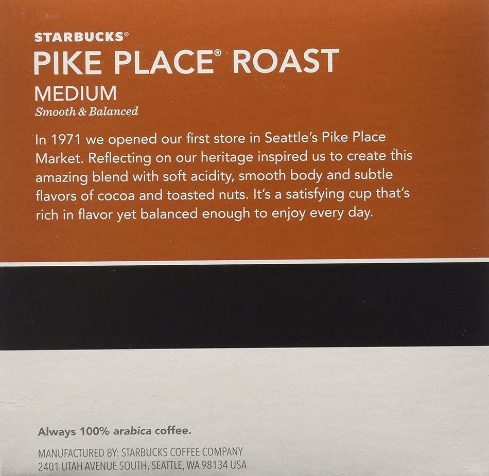 Starbucks Pike Place Torrefaction, K Cups, 96 Count N14