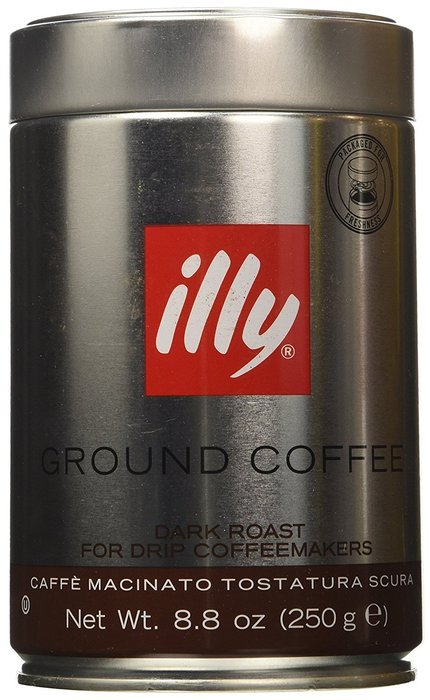 Illy Caffe Coffee Drip Dark Roast 8.8 Oz-Pack of 6