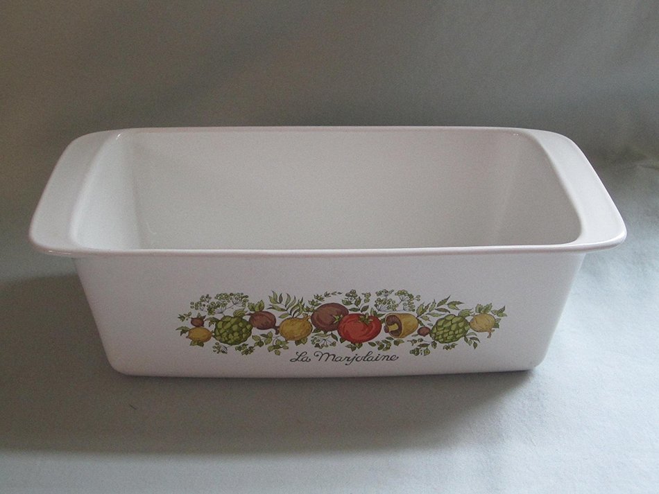 1970s Vintage Corning Ware " Spice O' Life " Loaf Pan Baking Dish - 9" X 5" X 3"
