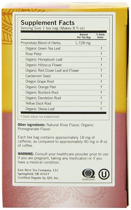 Yogi Skin DeTox Tea, Soothing Rose Hibiscus, 16 Tea Bags (Pack of 6) N2