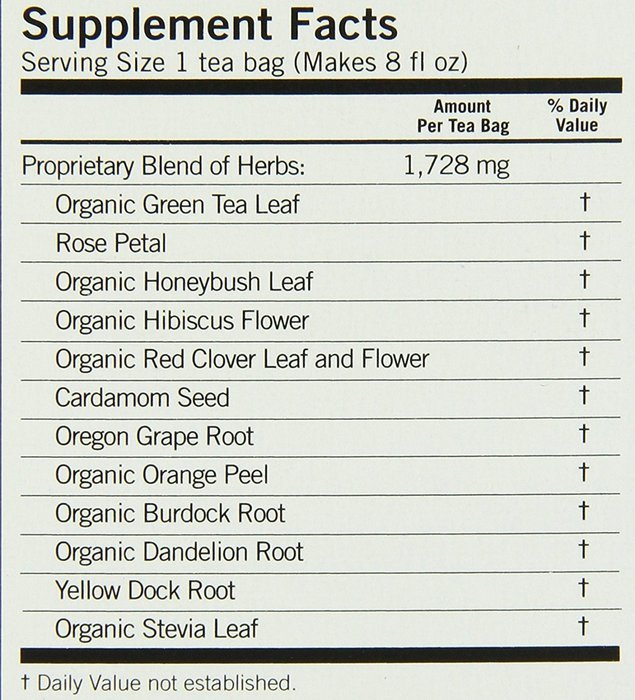 Yogi Skin DeTox Tea, Soothing Rose Hibiscus, 16 Tea Bags (Pack of 6) N6