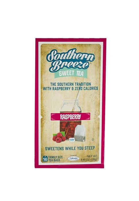 Southern Breeze Sweet Tea, Raspberry, 16 Count (Pack of 6) N2