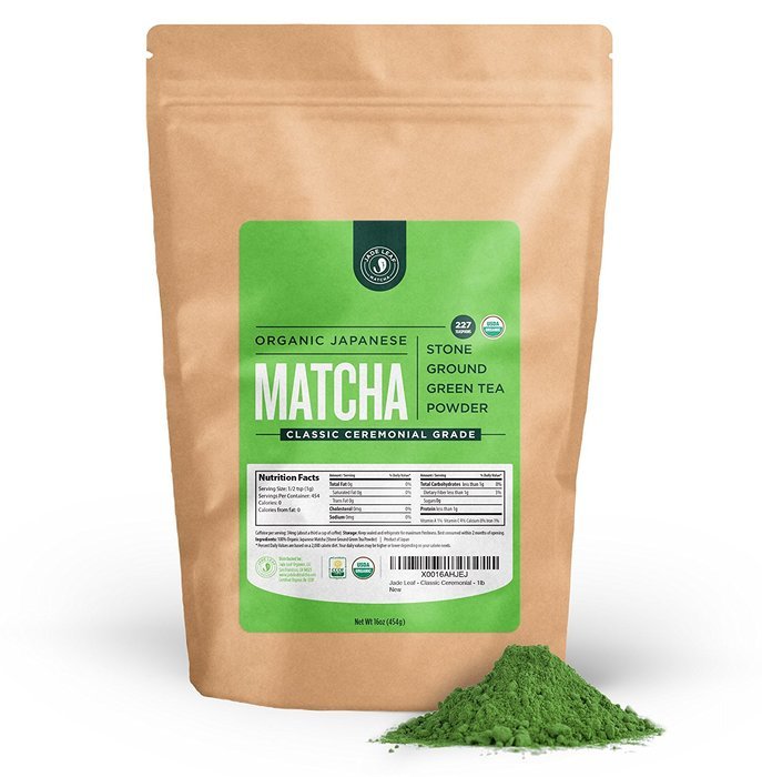 Jade Leaf - Organic Japanese Matcha Green Tea Powder, Ceremonial Grade (For Sipping as Tea) - [30g Tin] N16