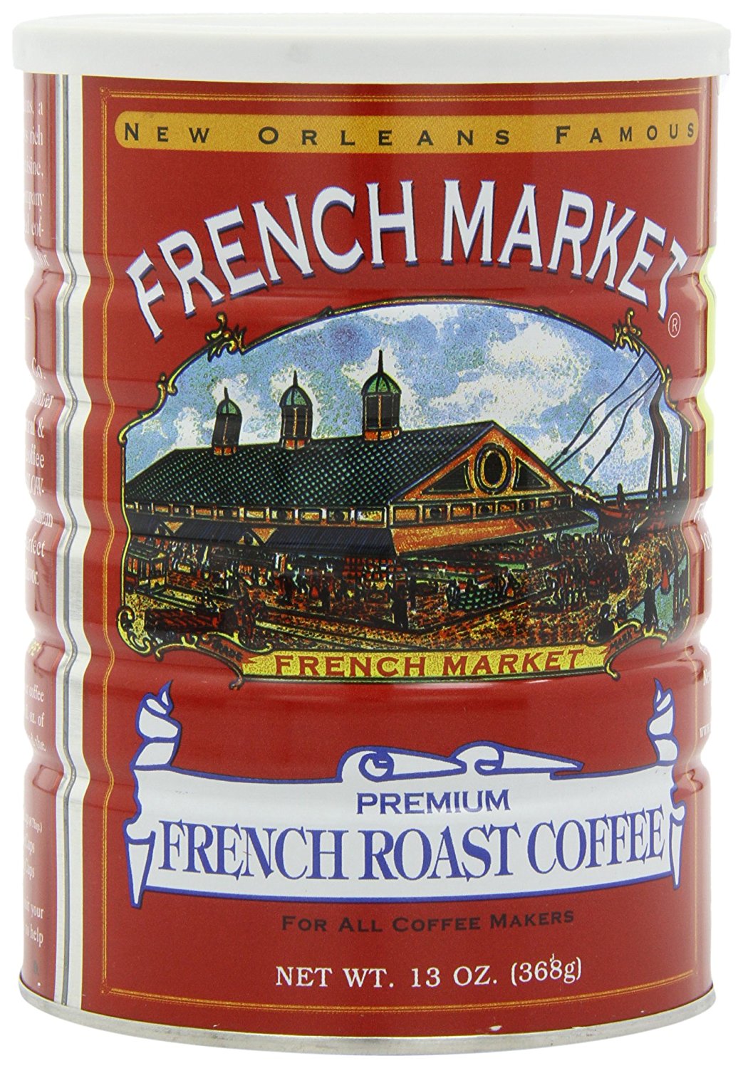 FRENCH MARKET Coffee and Chicory, MediumDark Roast, 12 Ounce Can N35