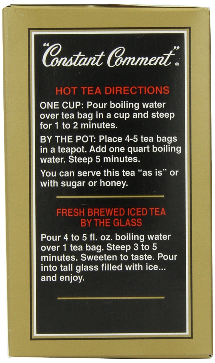 Bigelow constant comment tea 40 count boxes pack of 6 n10 free image