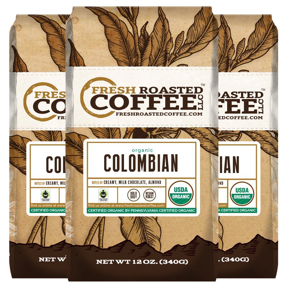 Colombian Organic Fair Trade Sierra Nevada, Whole Bean, Fresh Roasted ...