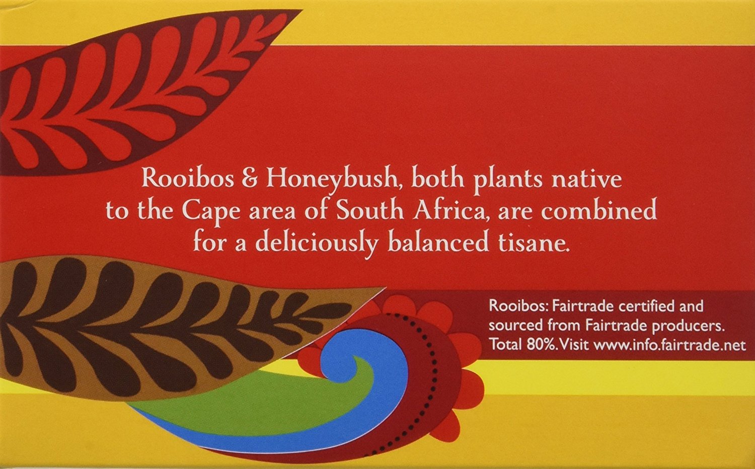 Trader Joe's Organic Fairtrade African Rooibos Honeybush Red Tea 20