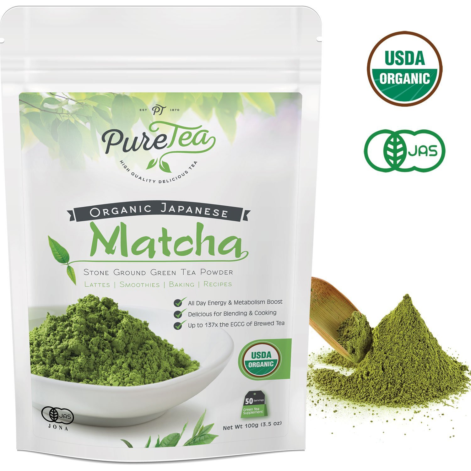 Matcha Green Tea Powder [USDA Organic] Ceremonial Grade Premium ...