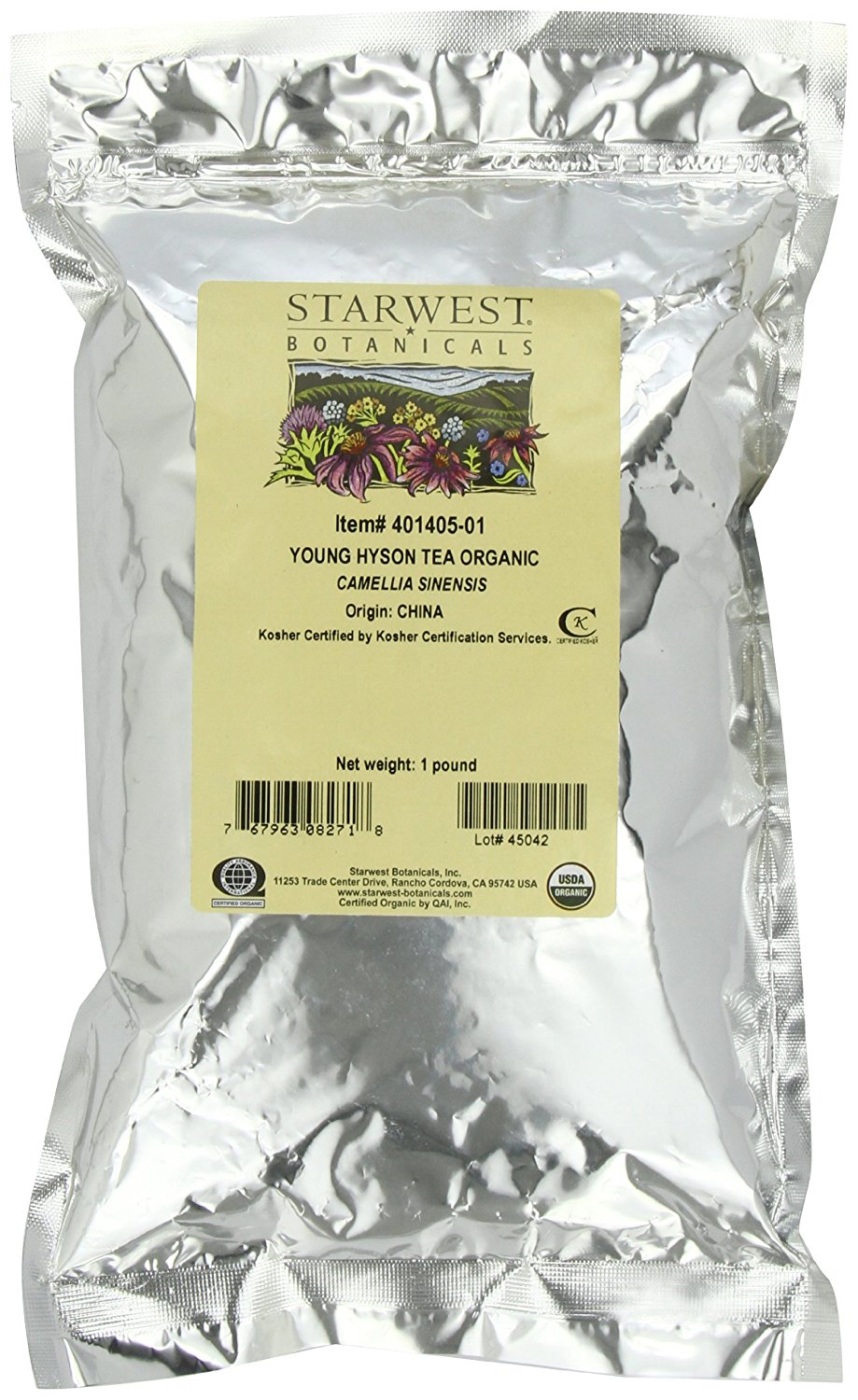 Starwest Botanicals Organic Babe Hyson Tea 1 Pound Bag N2 Free Image