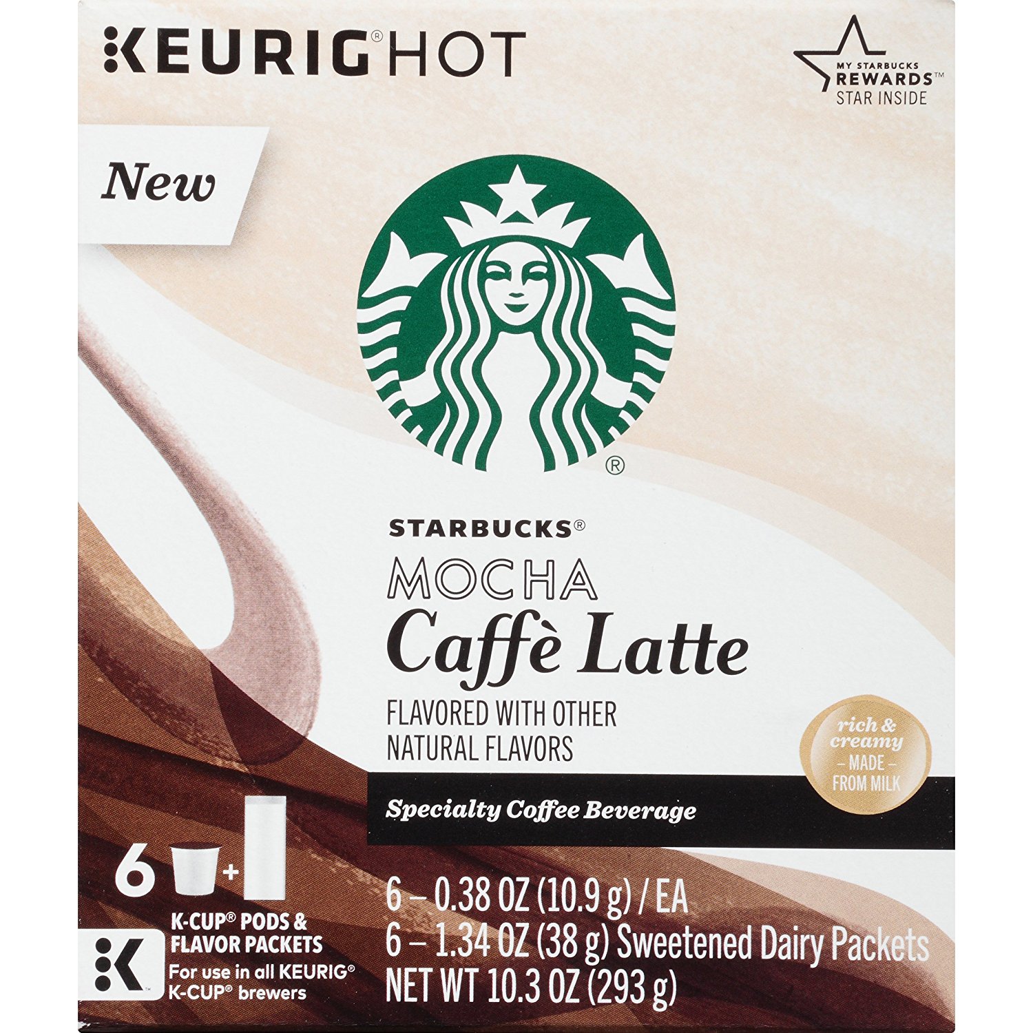 Starbucks Vanilla Caffé Latte Specialty Coffee Beverage K-Cups, 24 ...