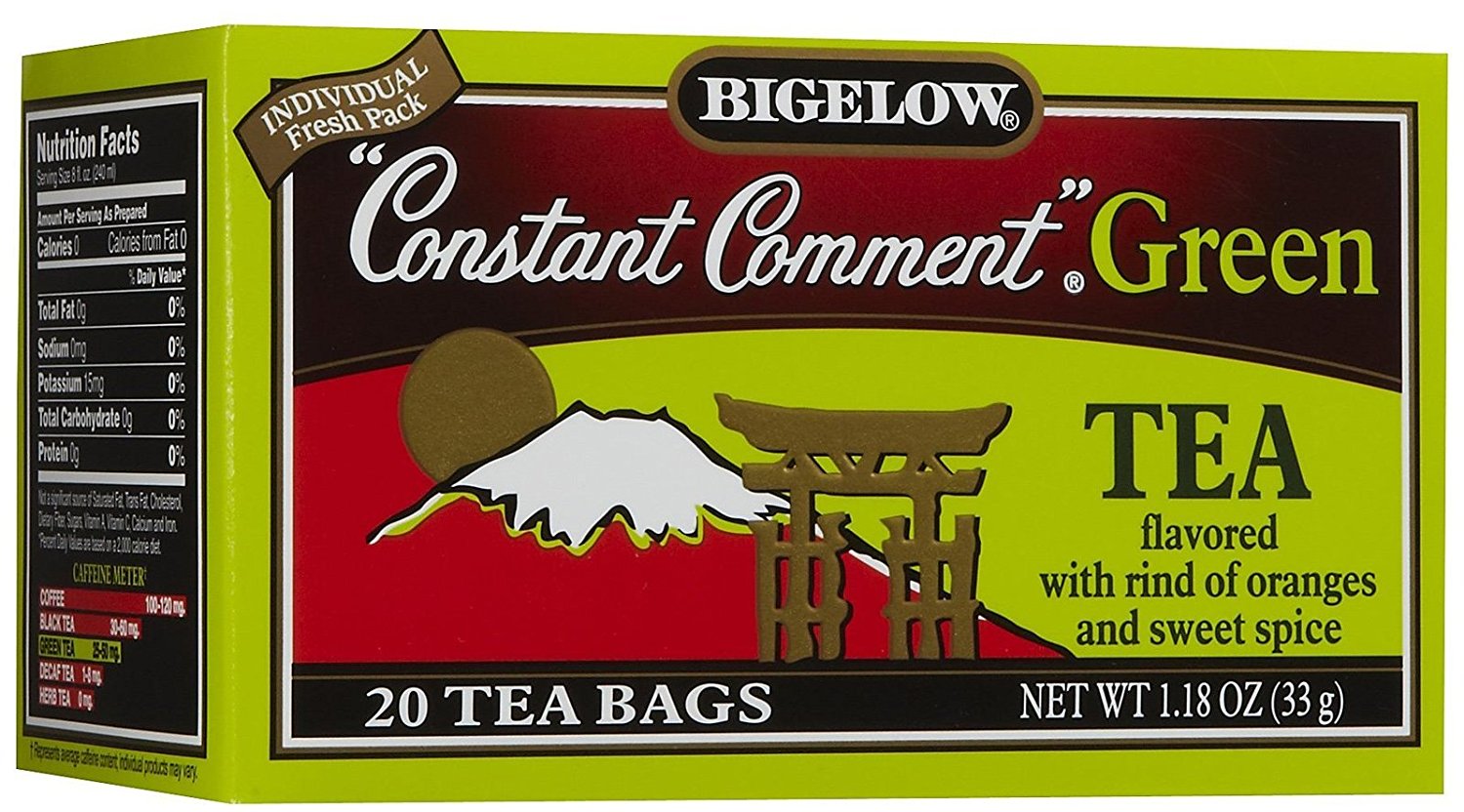 Bigelow constant comment green tea bags 20 ct 3 pack free image