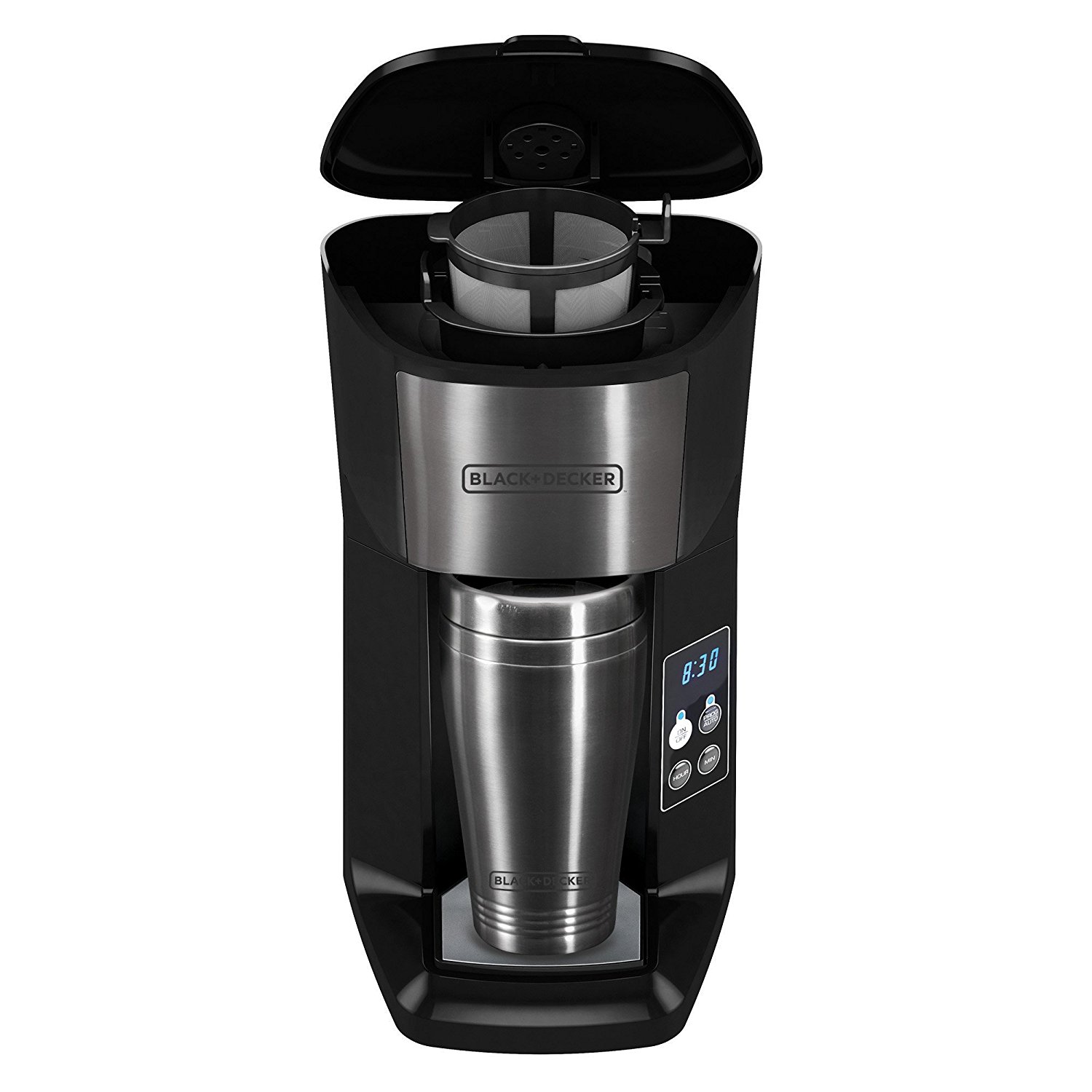 BLACK+DECKER CM625B Programmable Single Serve Coffee Maker with Travel