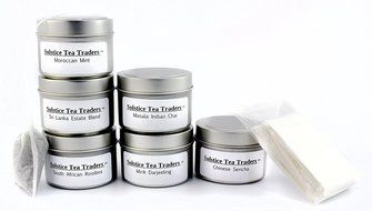 Tea Traveler Tea Sampler, Teas From Around the World, Features Indian Chai, Chinese Sencha, Moroccan Mint, and... N6