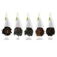 Tea Fort&eacute; Petite Presentation Box Sampler with 10 Handcrafted Pyramid Tea Infusers - Black Tea Assortment N4