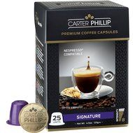 Nespresso Compatible Capsules &ndash; 25 Count &ndash; Premium Dark Roast Espresso by Carter Phillip Fine Coffee - Fits Nespresso...