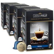 Nespresso Compatible Capsules &ndash; 25 Count &ndash; Premium Dark Roast Espresso by Carter Phillip Fine Coffee - Fits Nespresso... N6