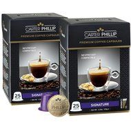 Nespresso Compatible Capsules &ndash; 25 Count &ndash; Premium Dark Roast Espresso by Carter Phillip Fine Coffee - Fits Nespresso... N22