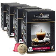 Nespresso Compatible Capsules &ndash; 25 Count &ndash; Premium Dark Roast Espresso by Carter Phillip Fine Coffee - Fits Nespresso... N32